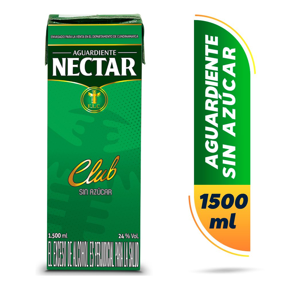 Aguardiente NECTAR club sin azúcar mega caja (1500  ml) img #1