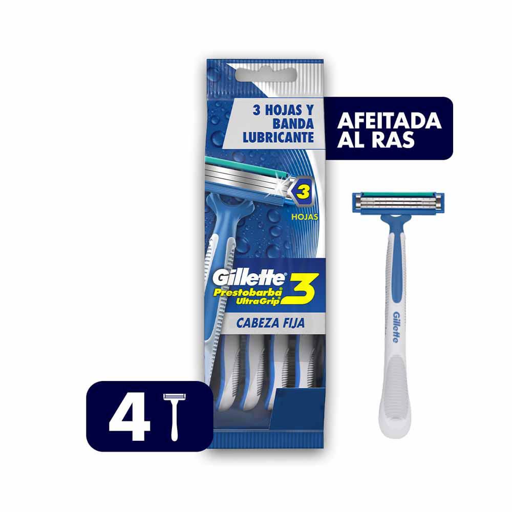 Máquina de afeitar PRESTOBARBA ultragrip desechable (4  und) img #1