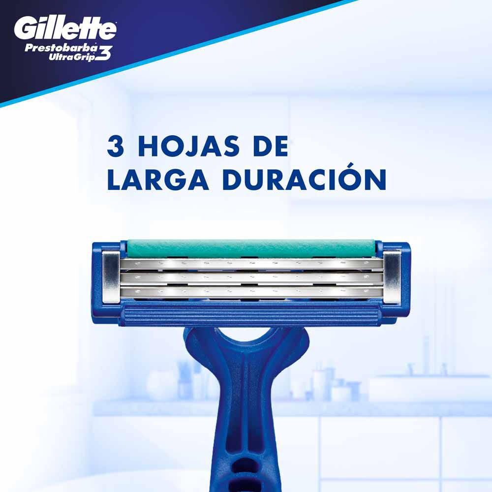 Máquina de afeitar PRESTOBARBA ultragrip desechable (4  und) img #3