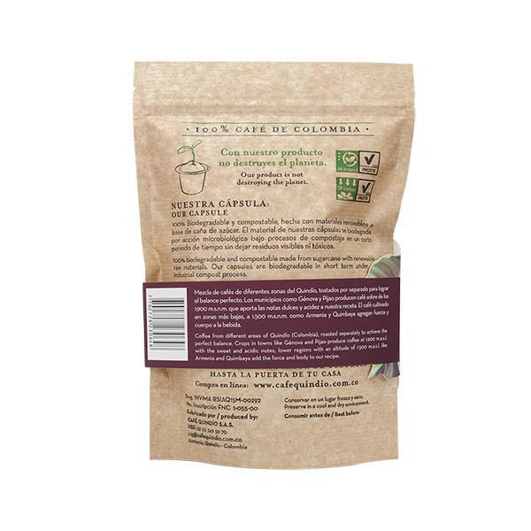 Cápsulas de café CAFE QUINDIO gourmet x10und (55  gr) img #3