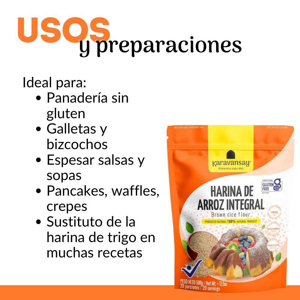 Harina Karavansay integral precocida (500  gr) img #3