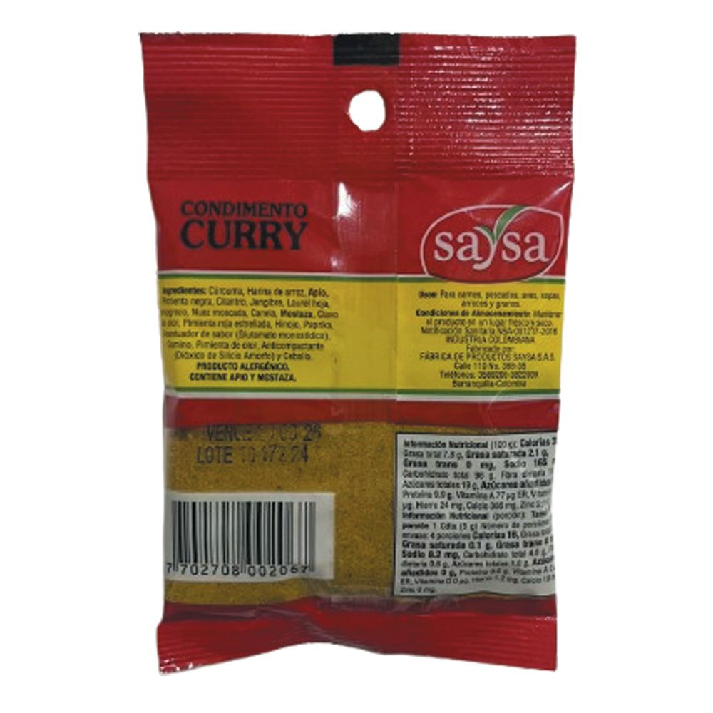 Curry SAYSA condimento (20  gr) img #2