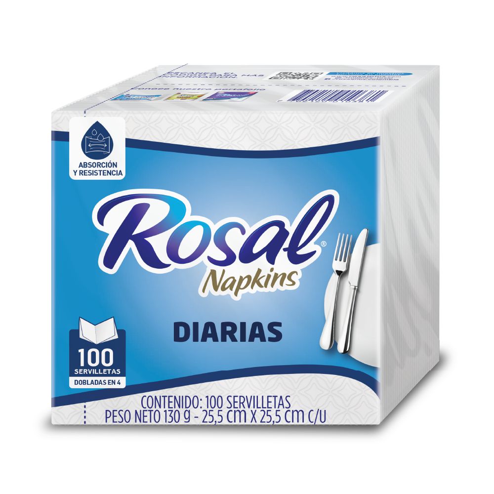Servilletas ROSAL de mesa dobladas (100  und) img #1