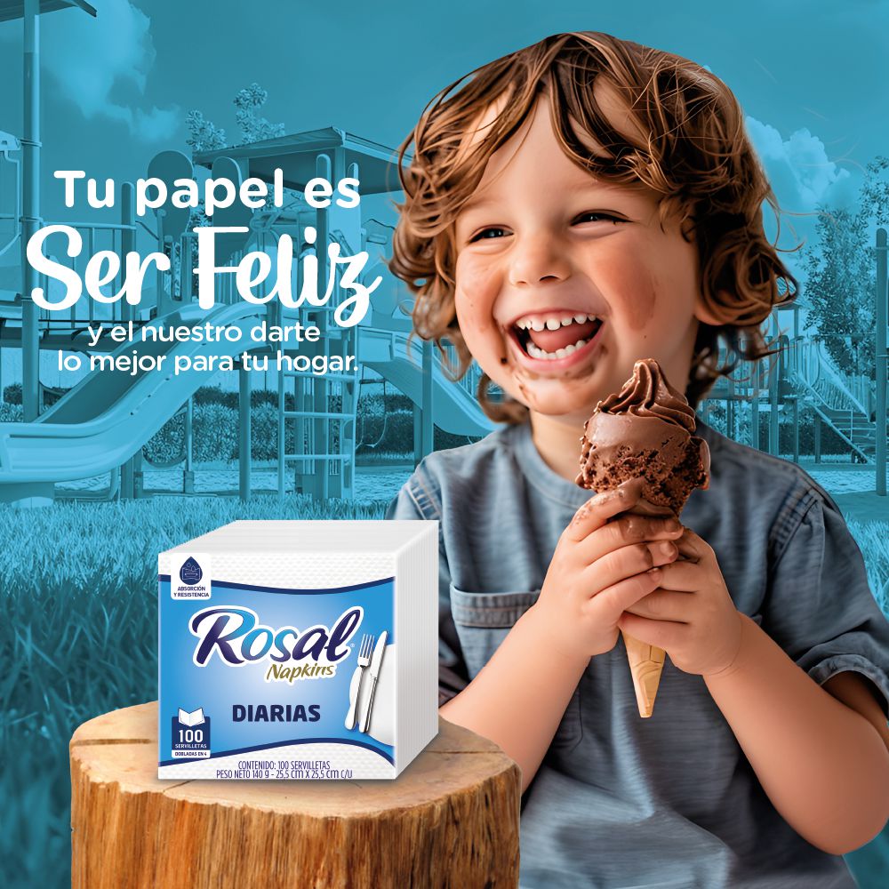 Servilletas ROSAL de mesa dobladas (100  und) img #4