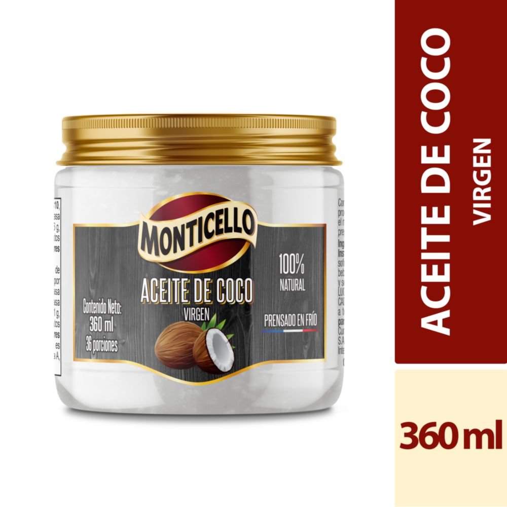 Aceite de coco MONTICELLO virgen (360  gr) img #1