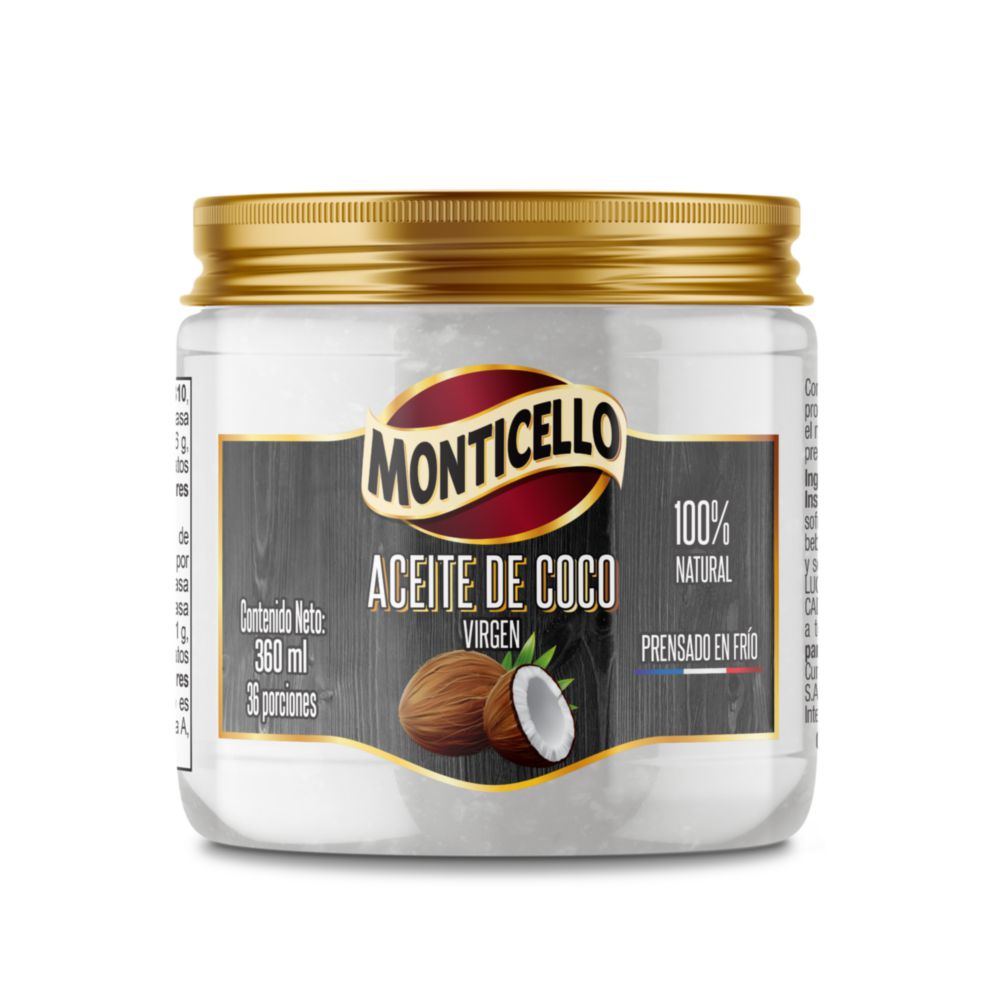 Aceite de coco MONTICELLO virgen (360  gr) img #2