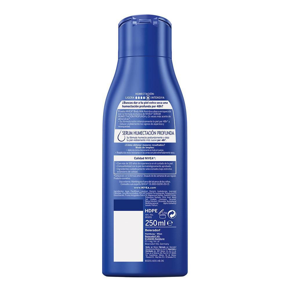 Crema corporal NIVEA humectante milk nutritiva (250  ml) img #6