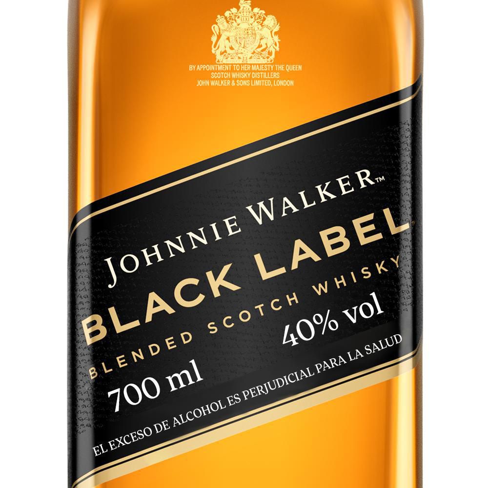Whisky JOHNNIE WALKER. black label 12 Años (700  ml) img #3