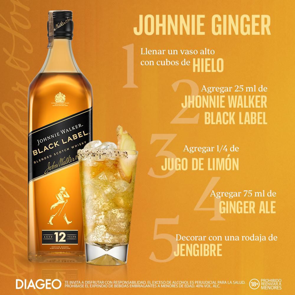 Whisky JOHNNIE WALKER. black label 12 Años (700  ml) img #4