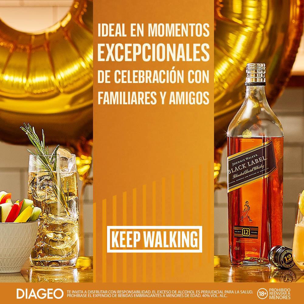 Whisky JOHNNIE WALKER. black label 12 Años (700  ml) img #5