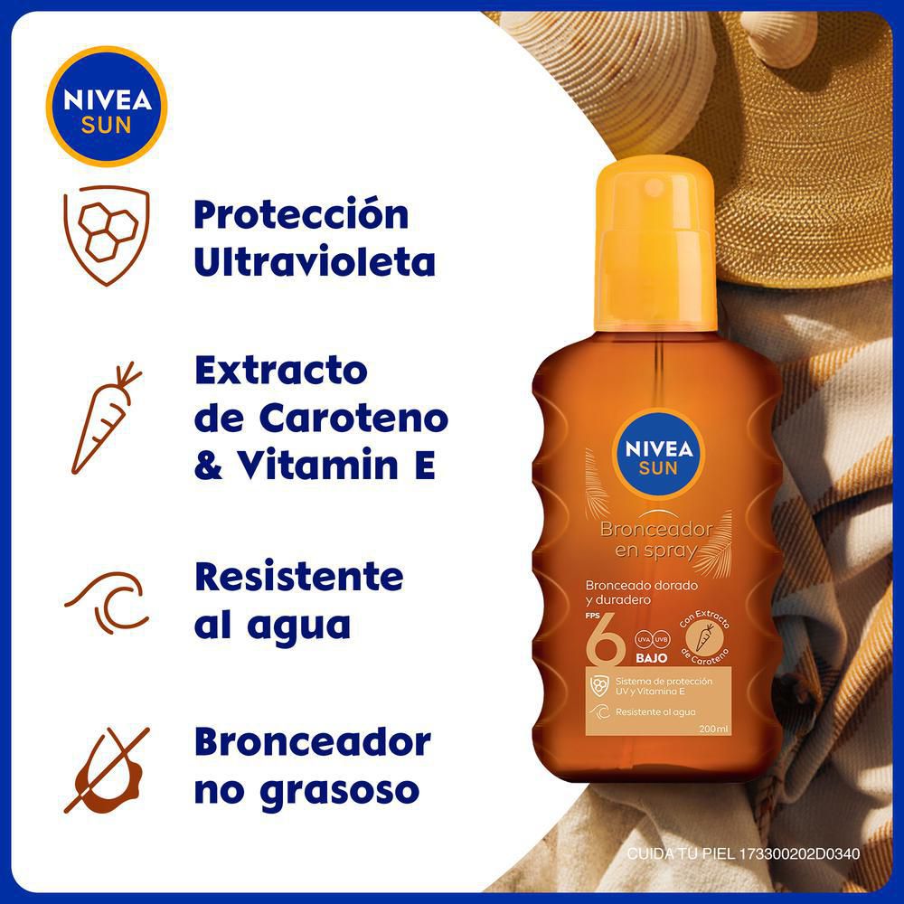 Bronceador NIVEA spray en aceite  (200  ml) img #3