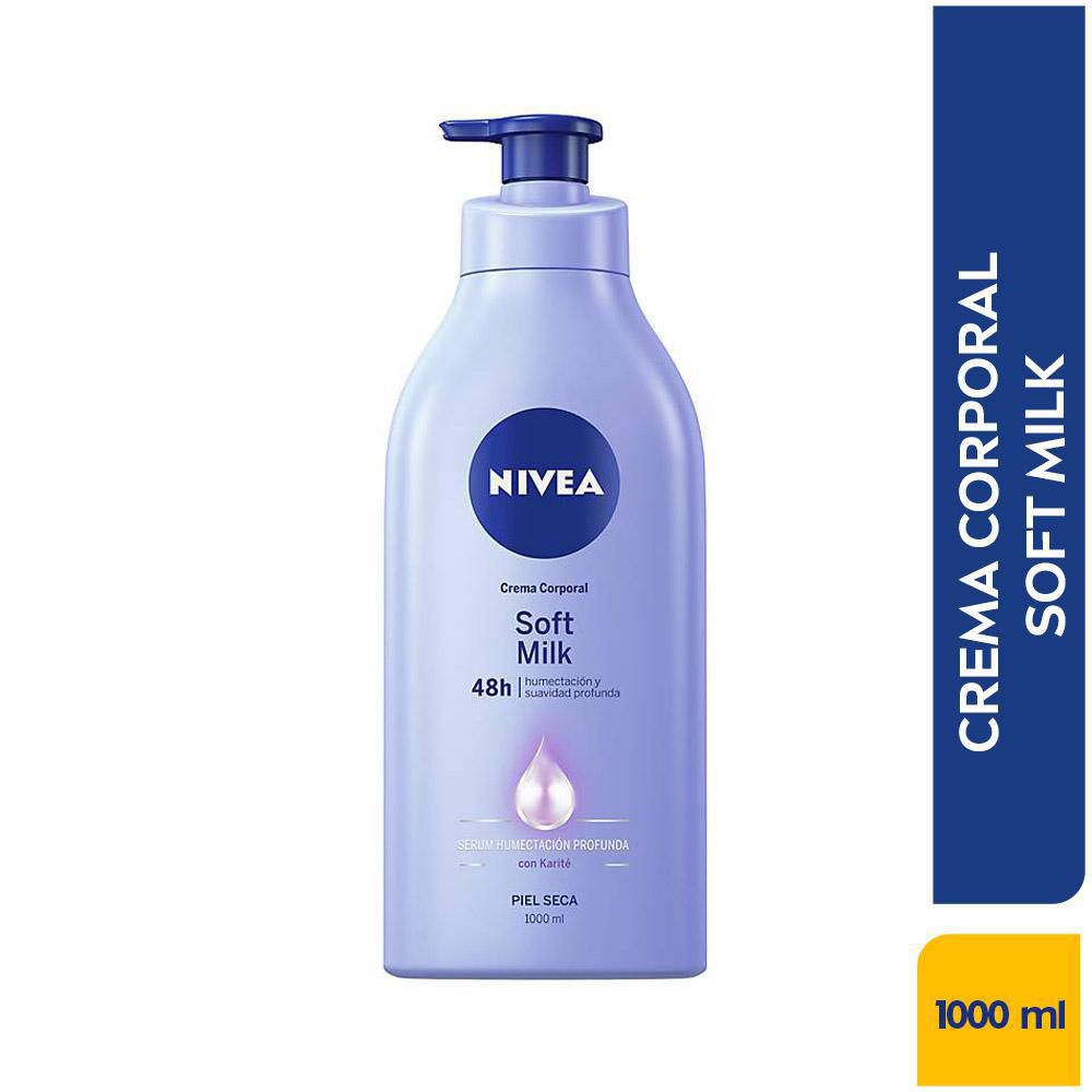 Crema corporal NIVEA humectante soft milk (1000  ml) img #2