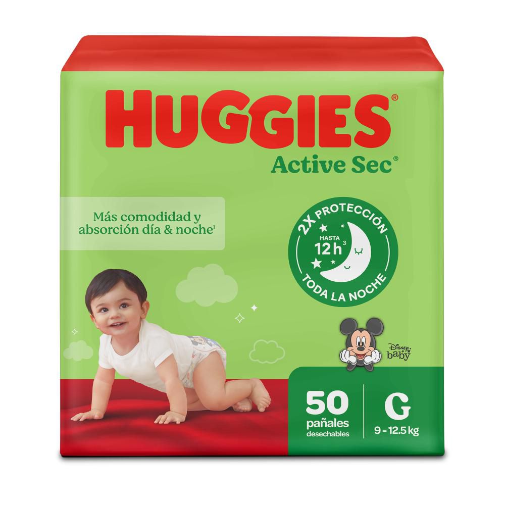 Pañales HUGGIES Active sec 3G (50  und) img #1