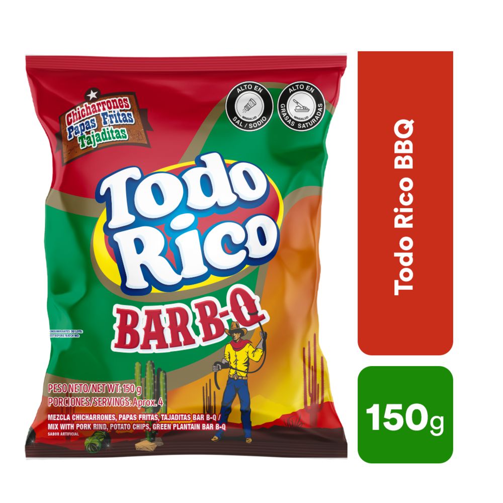 Pasabocas TODO RICO de BBQ (150  gr) img #1