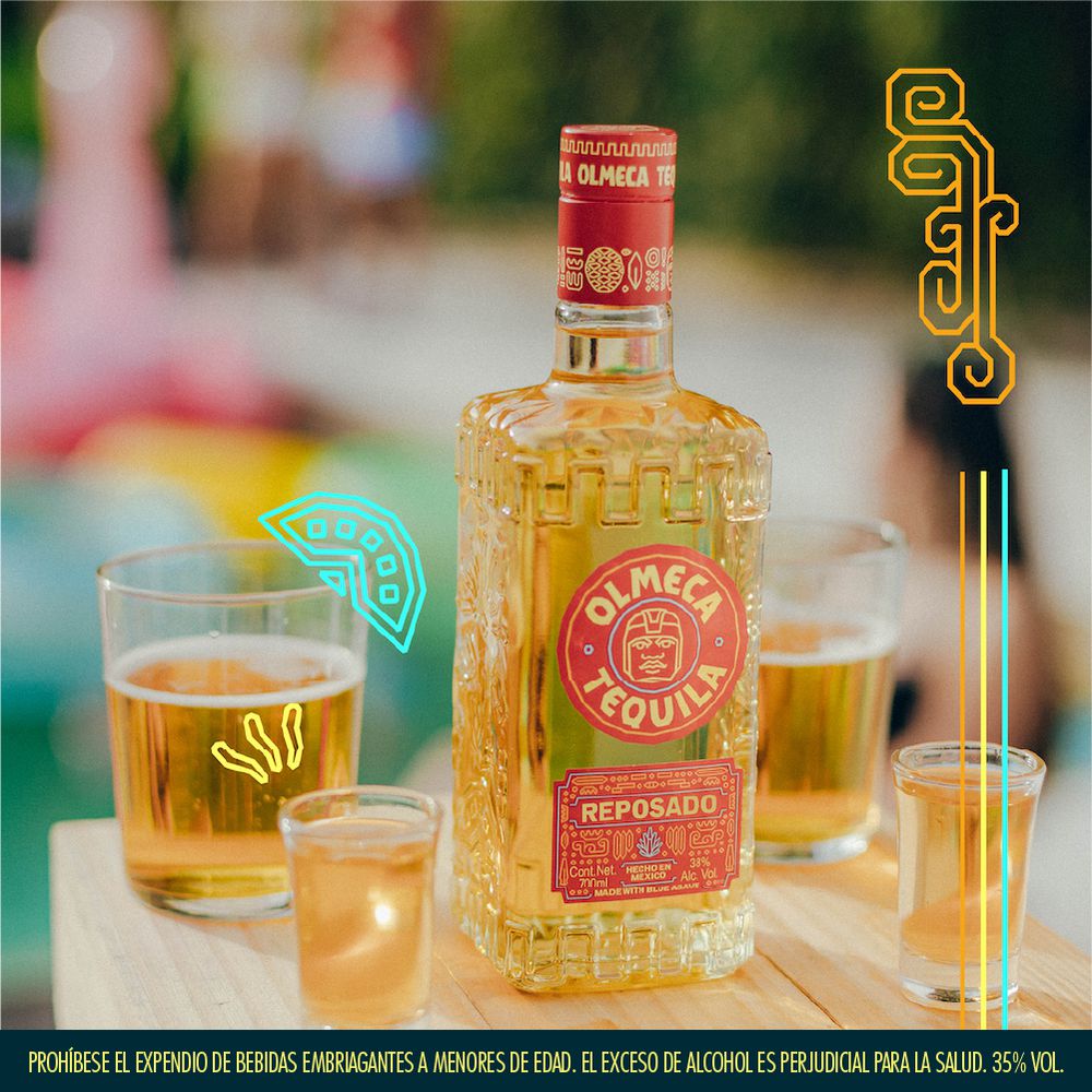 Tequila OLMECA reposado  (1000  ml) img #3