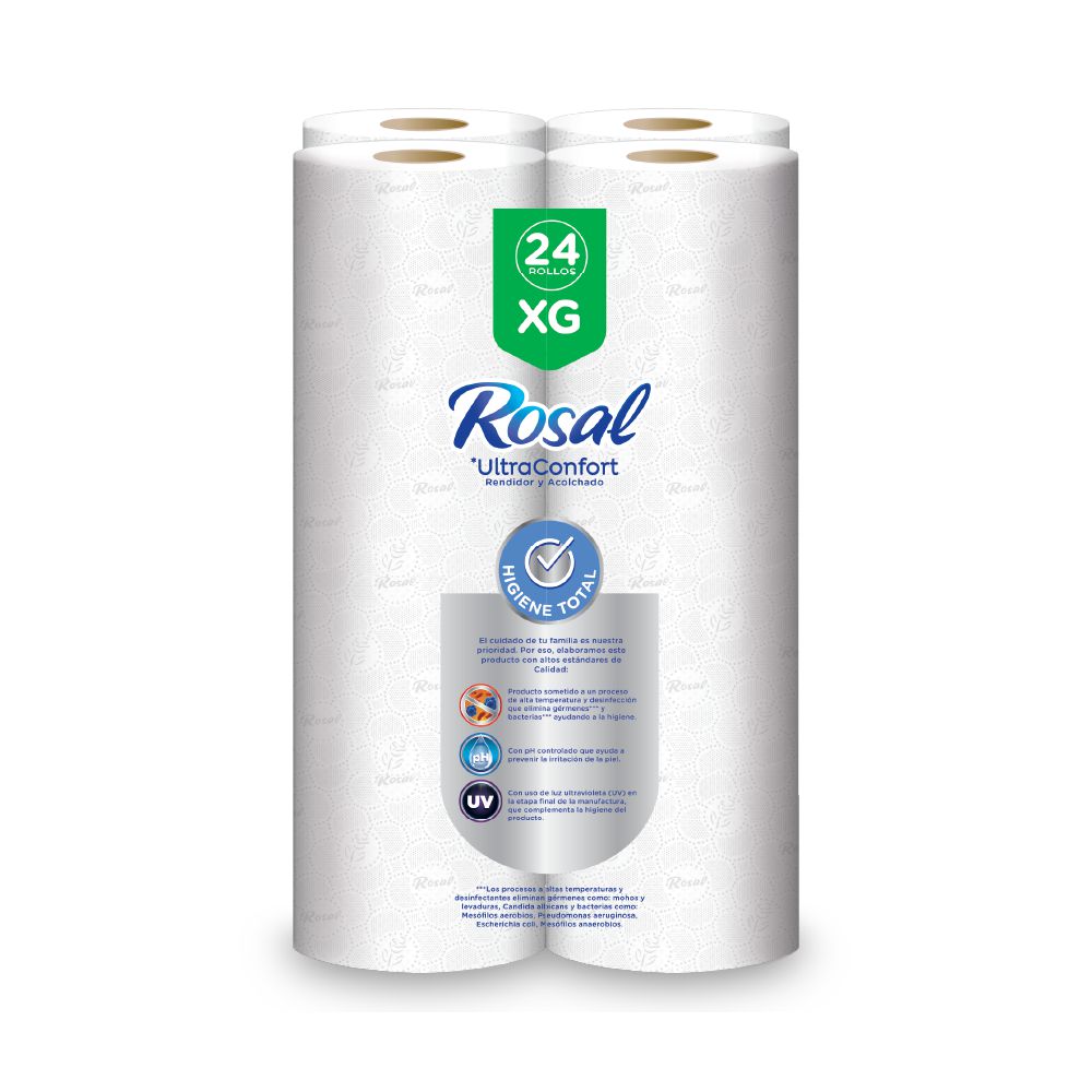 Papel higiénico ROSAL triple hoja x24 rollos (600  mts) img #4
