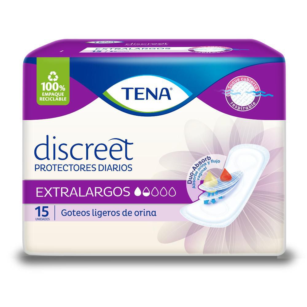 Protectores TENA DISCREET extralargos, goteos ligeros (15  und) img #1