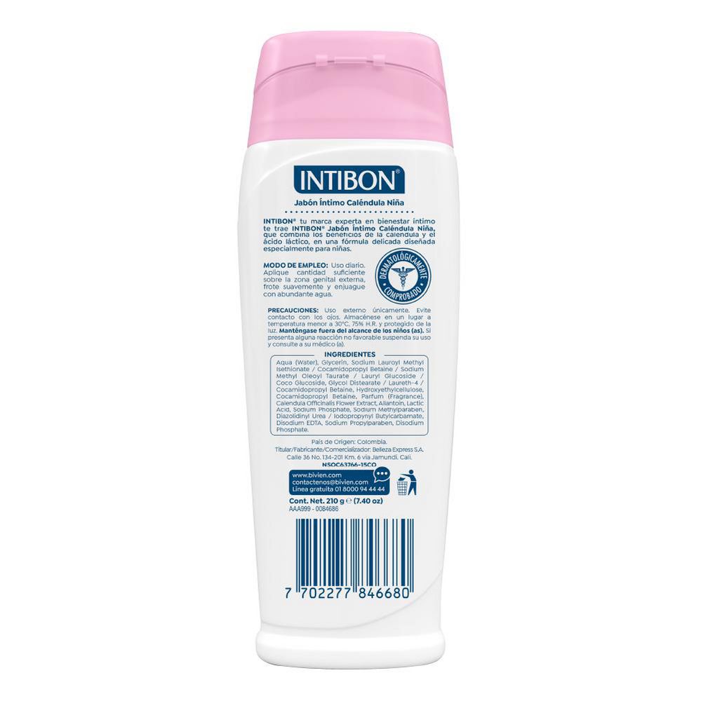 Jabón íntimo INTIBON con caléndula (210  ml) img #2