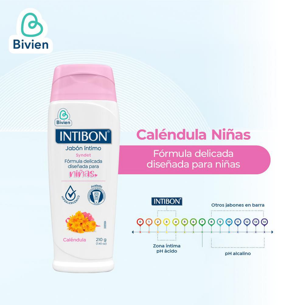 Jabón íntimo INTIBON con caléndula (210  ml) img #3
