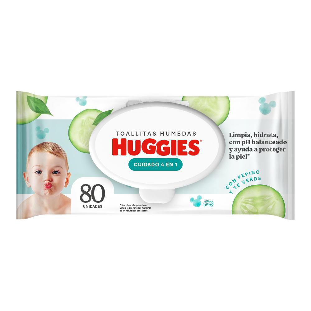 Toallas húmedas HUGGIES cuidado 4 en 1 (80  und) img #1
