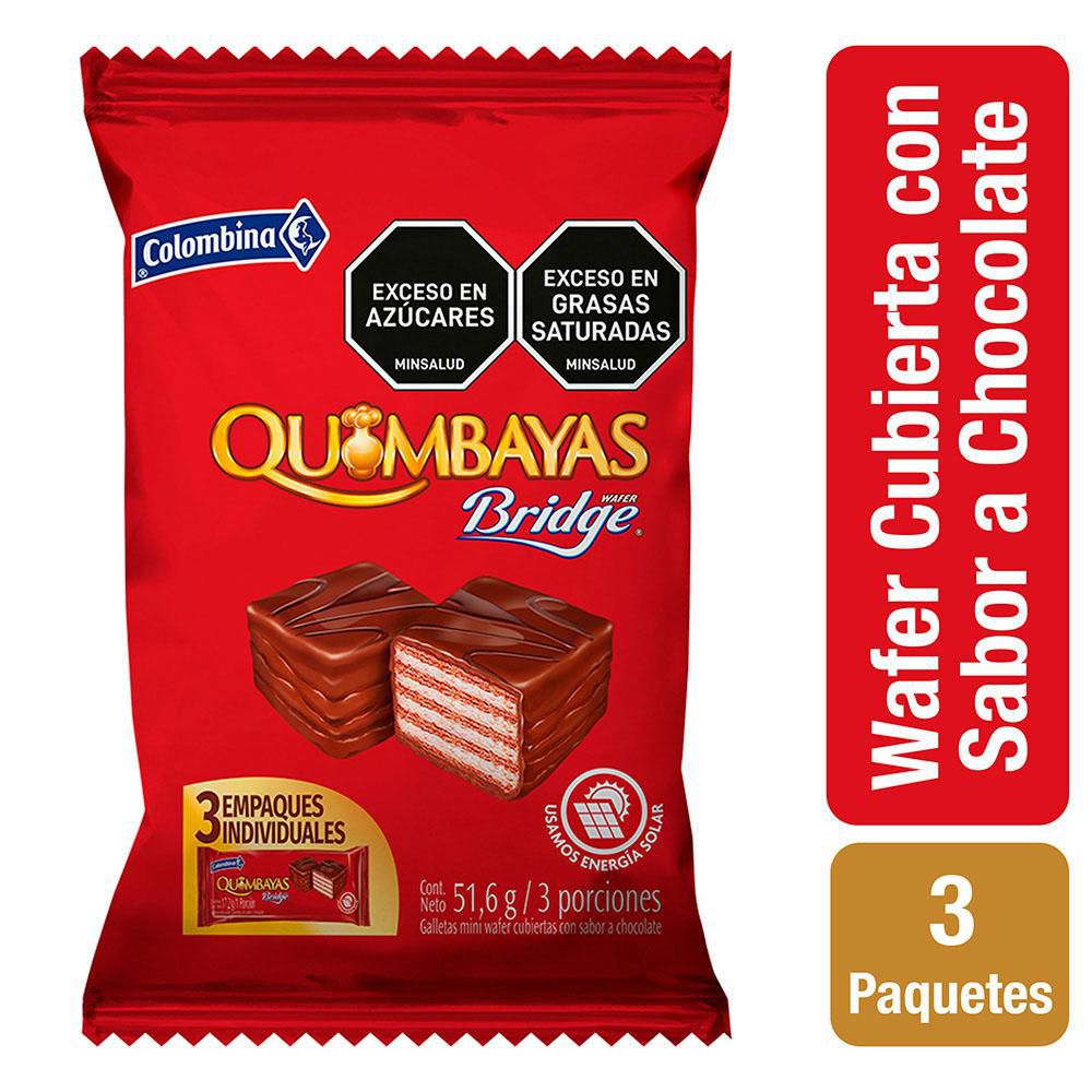 Galletas COLOMBINA quimbaya cubiertas con chocolate (51.6  gr) img #3