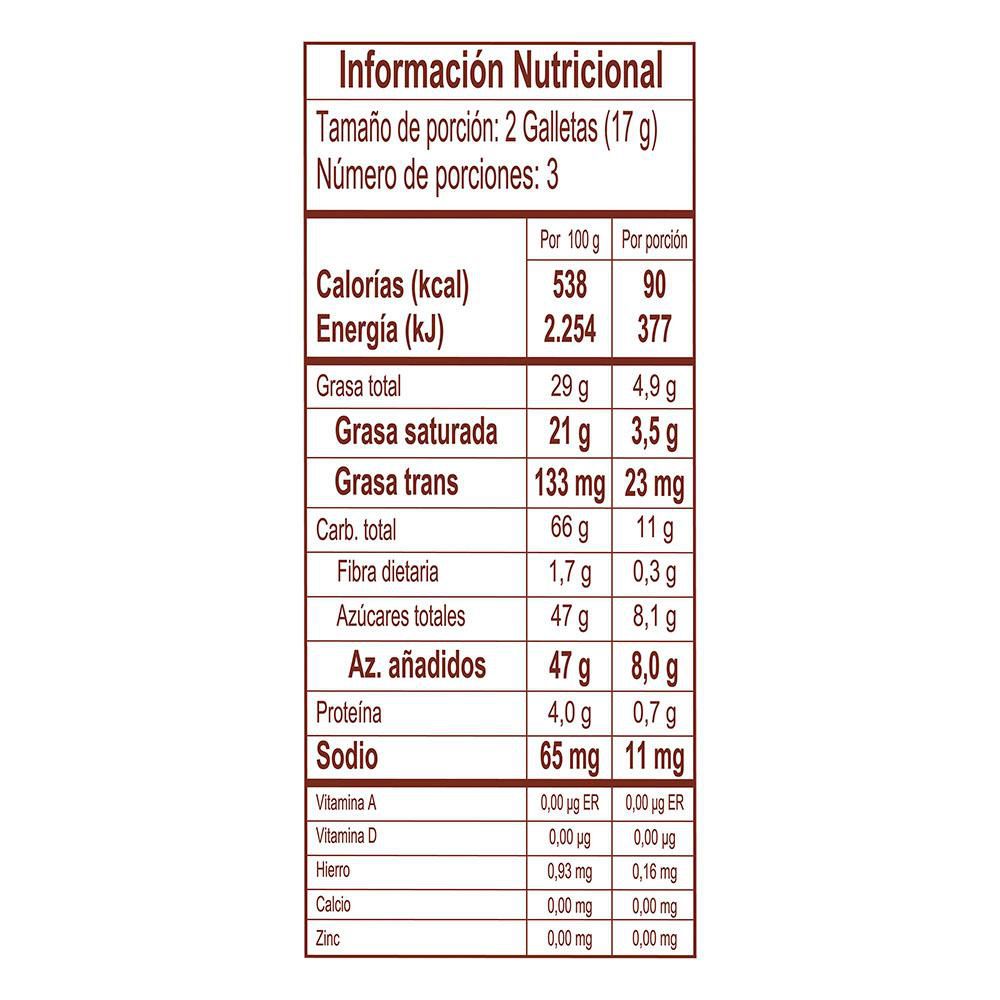 Galletas COLOMBINA quimbaya cubiertas con chocolate (51.6  gr) img #4