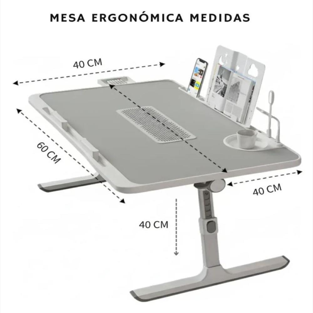 Mesa Para Computador Multifuncional Plegable Ajustable img #3