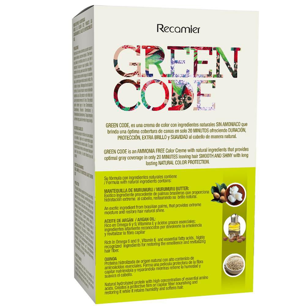 Tinte para cabello GREEN CODE kit rubio oscuro chocolate (1  und) img #2