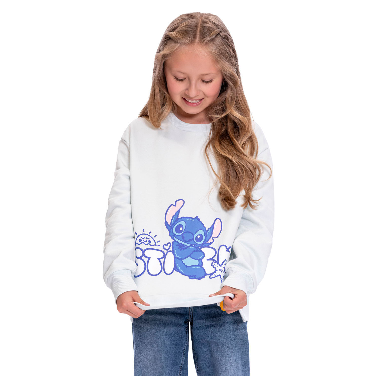 Buzo para Niña Stitch On The Beach color Azul img #3