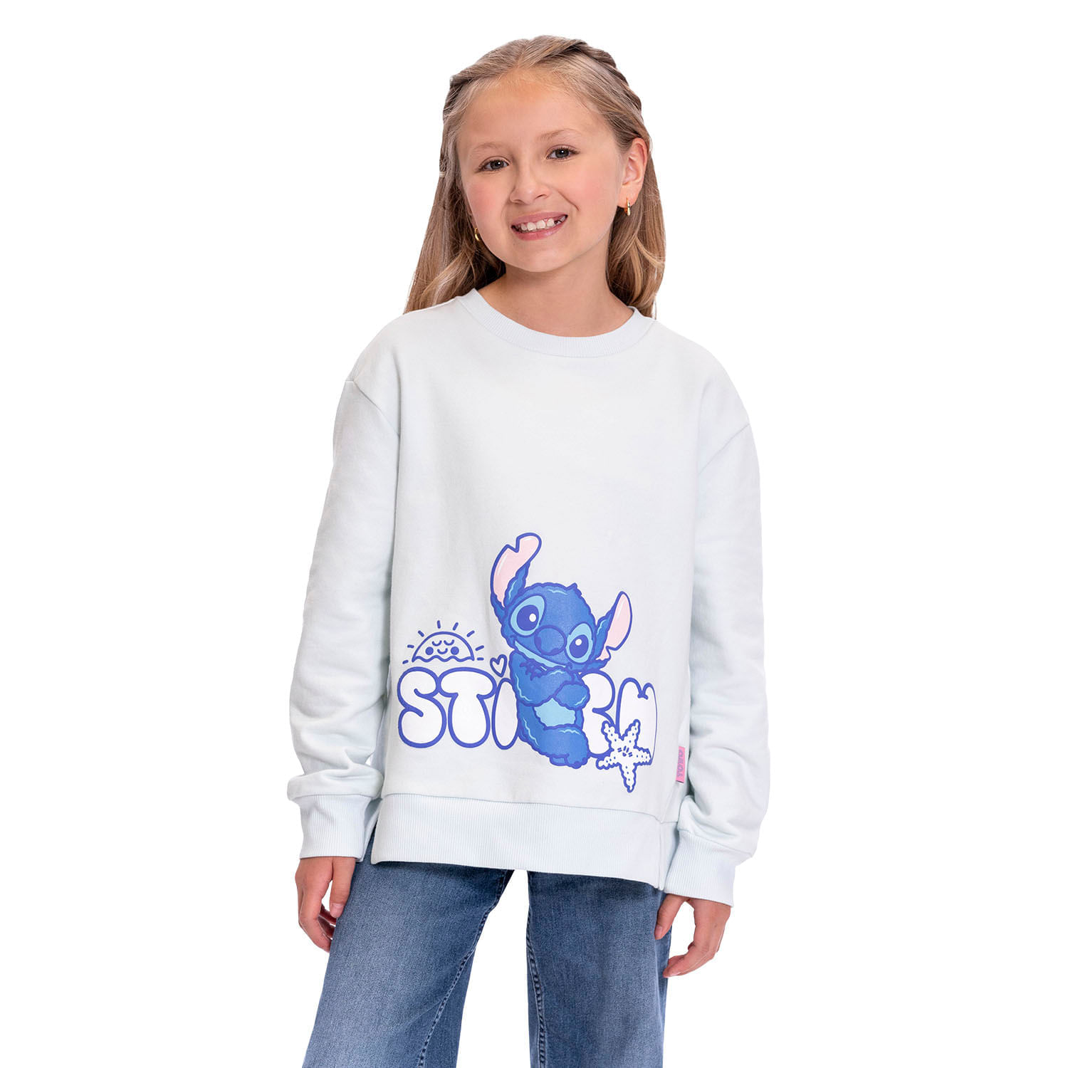 Buzo para Niña Stitch On The Beach color Azul img #1