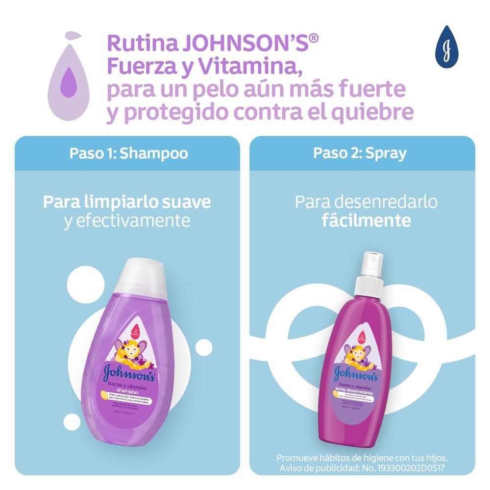 Spray para peinar JOHNSON S desenredante fuerza y vitamina (200  ml) img #4