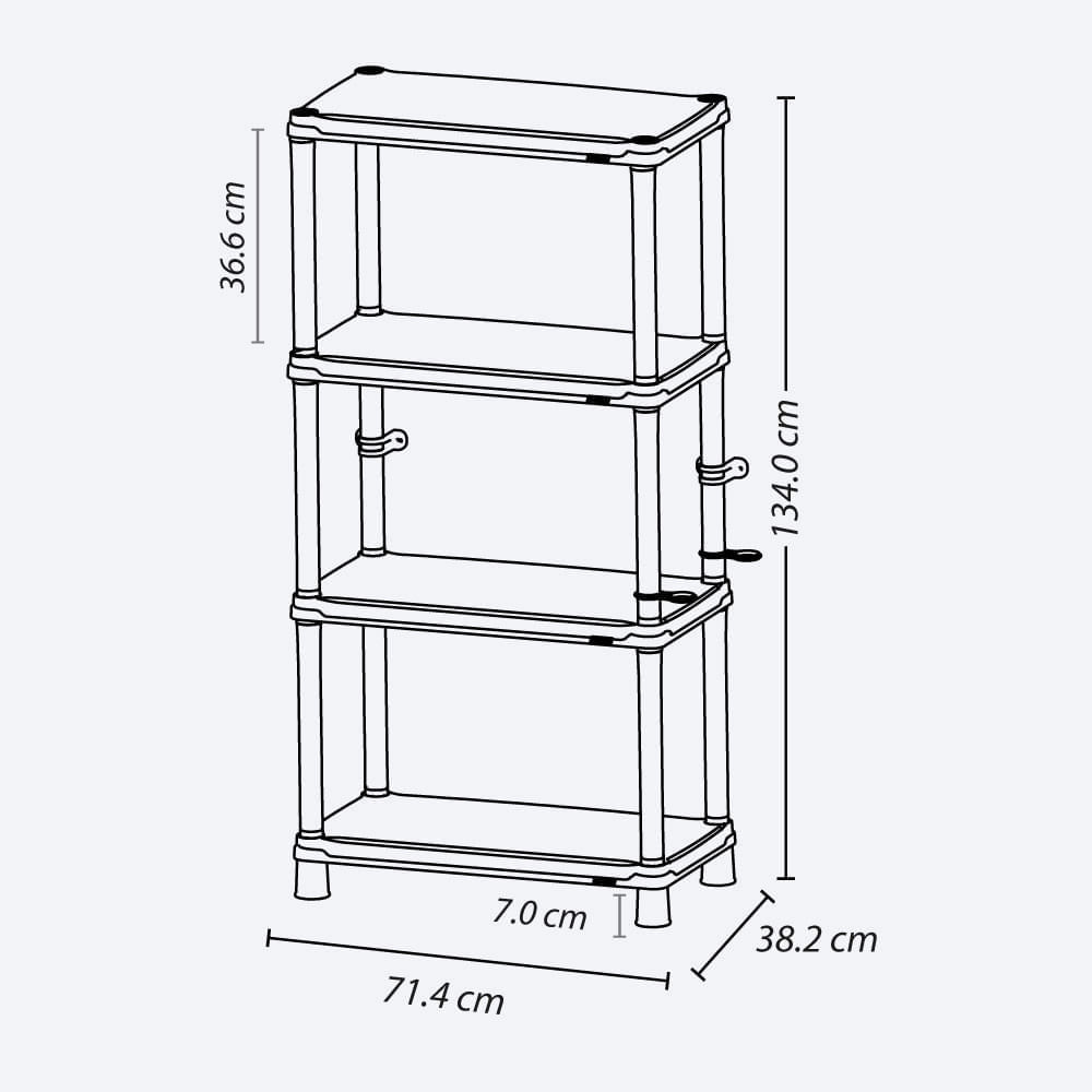 Estante multifuncional de 4 Niveles Solido 15" img #4