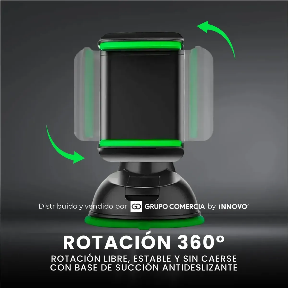 Soporte Celular Para Carro Ultra Agarre Nano Silicona Giro 360 Innovo img #4