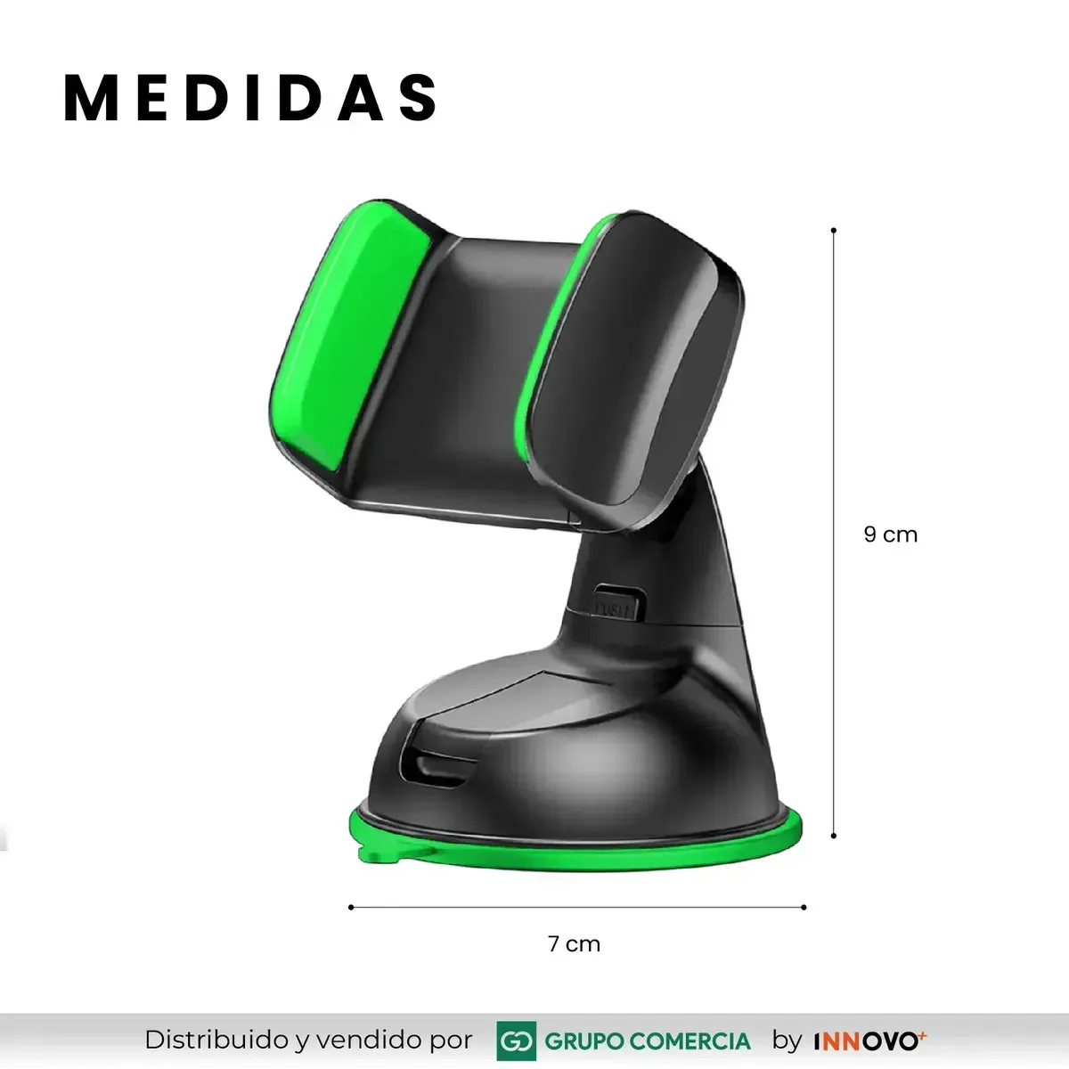 Soporte Celular Para Carro Ultra Agarre Nano Silicona Giro 360 Innovo img #7