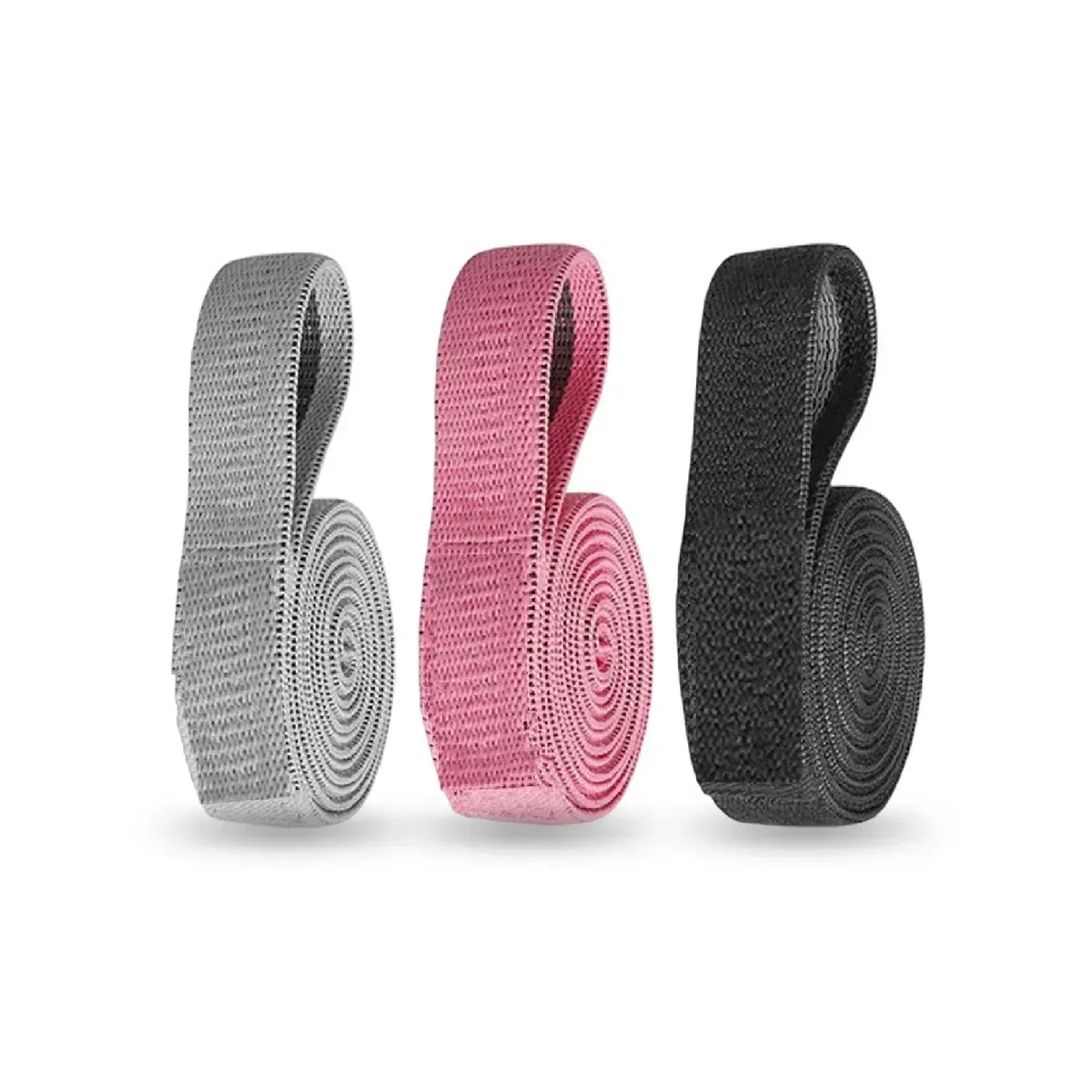 Set 3 Bandas De Resistencia Tela Premium 105cm Kit Fitness img #1