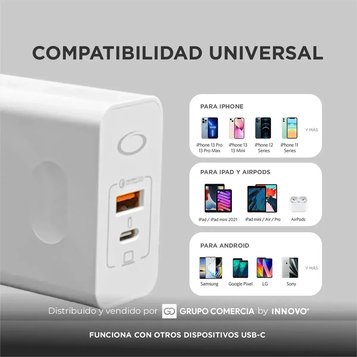 Cargador Ultra Rápido 120w Innovatech Cable Tipo C A C 1m Usb 3.0 &amp; Pd img #6