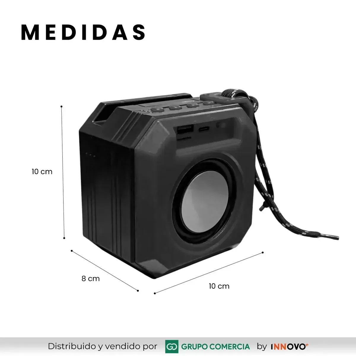 Mini Parlante Bluetooth 5.3 Innovo+ Cubo Octogonal Rgb Sonido Pro 5w img #7
