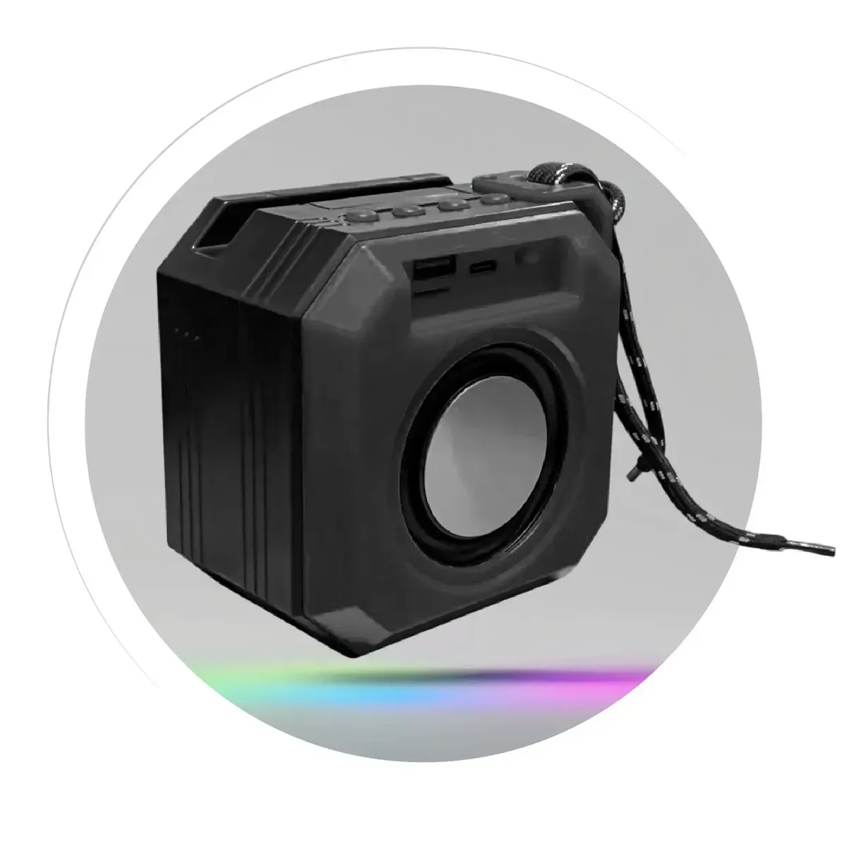 Mini Parlante Bluetooth 5.3 Innovo+ Cubo Octogonal Rgb Sonido Pro 5w img #8