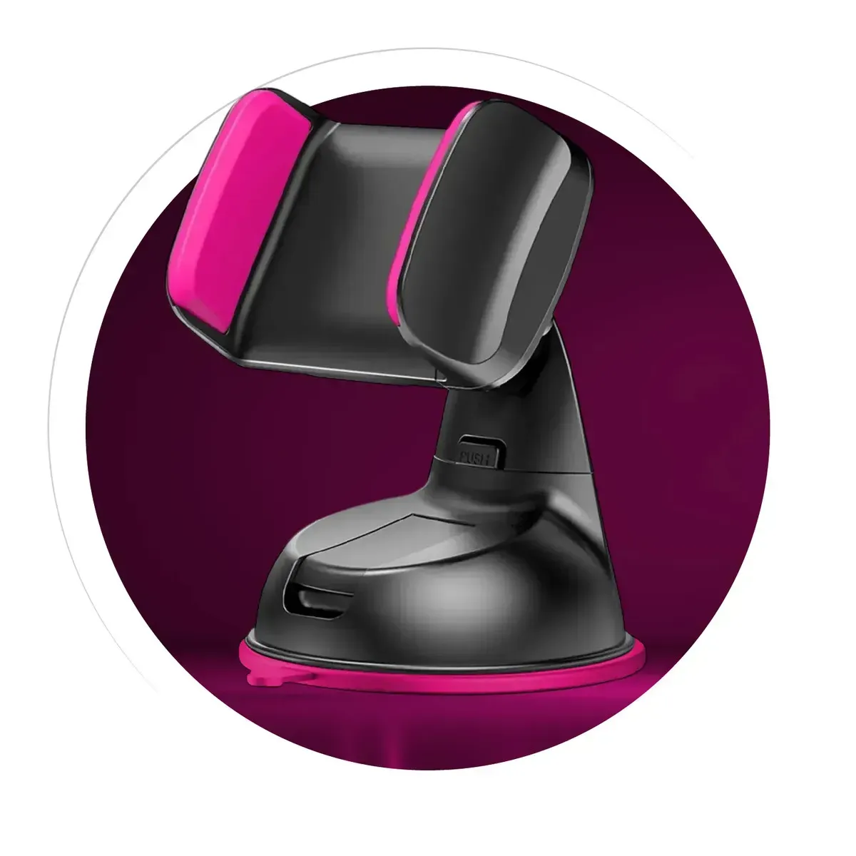 Soporte Celular Carro Succión Nano Silicona 360° Extra Fuerte Lila img #3