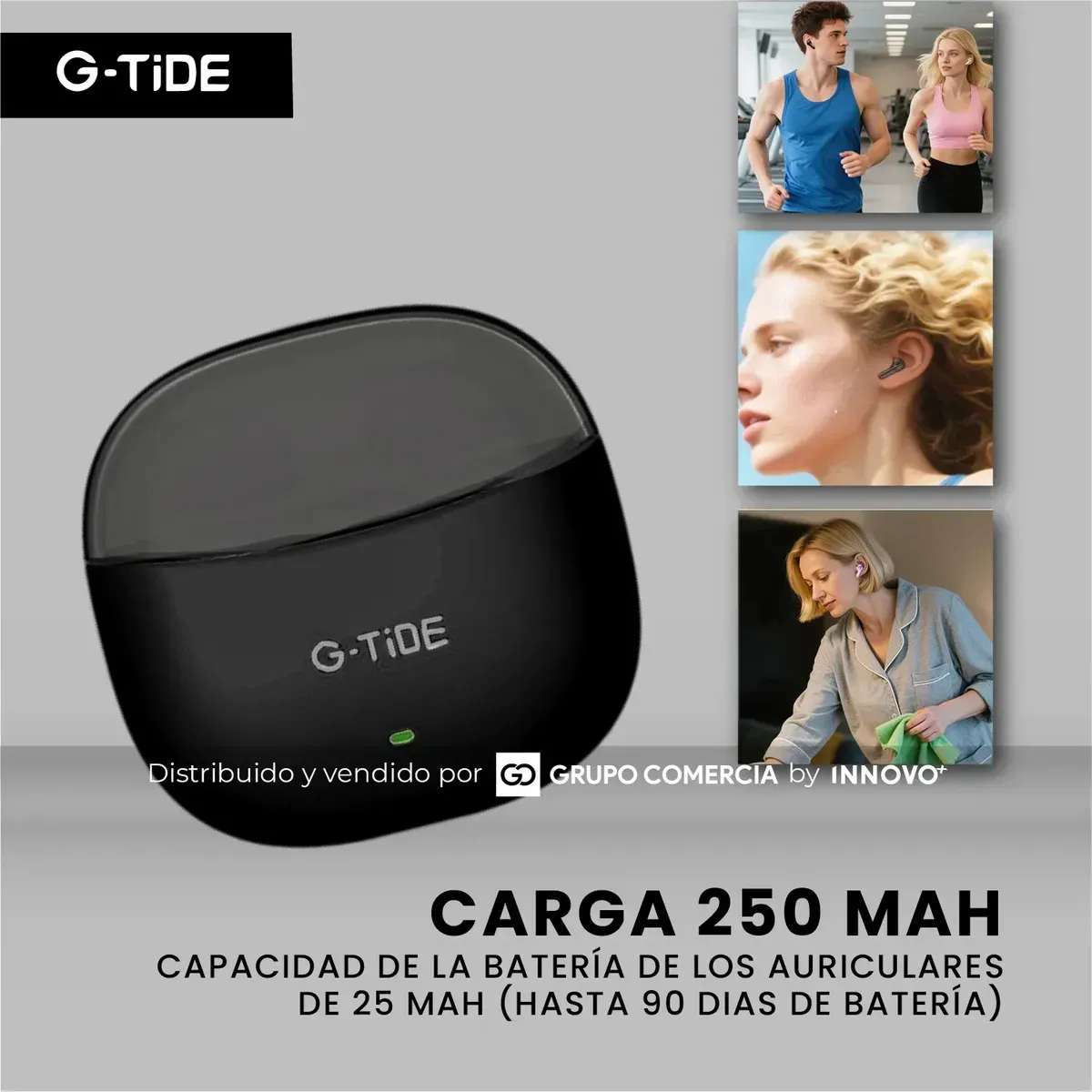 Audífonos G-tide Tws Pro Bluetooth 5.3 Carga Rápida Tipo C img #3