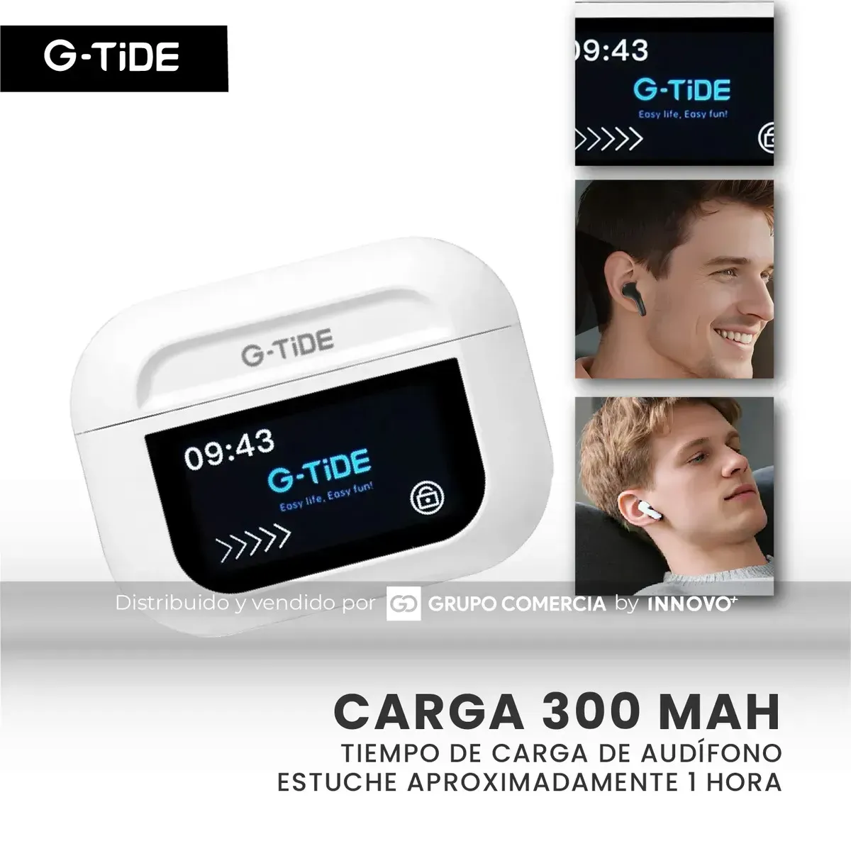 Audífonos Bluetooth G-tide Future Pod Pantalla Táctil Full Control img #2