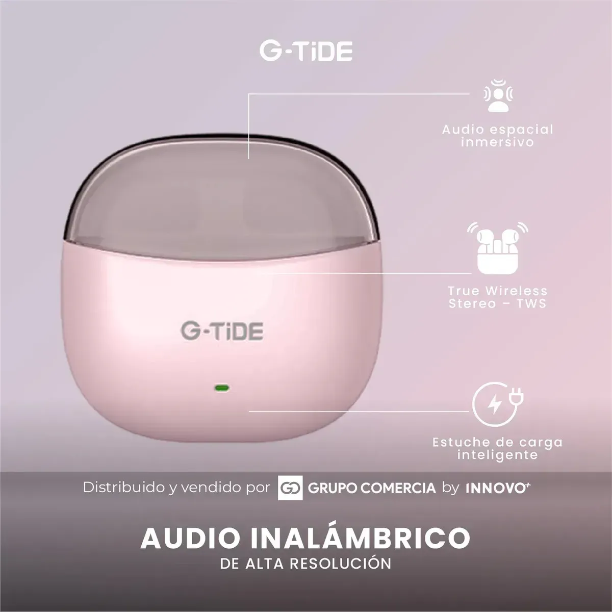 Audífonos Inalámbricos G-tide Rosa Bluetooth 5.3 Pro Audio Espacial Audífonos Inalámbricos G-tide Rosa Bluetooth 5.3 Pro Audio Espacial Audífonos Inal img #7