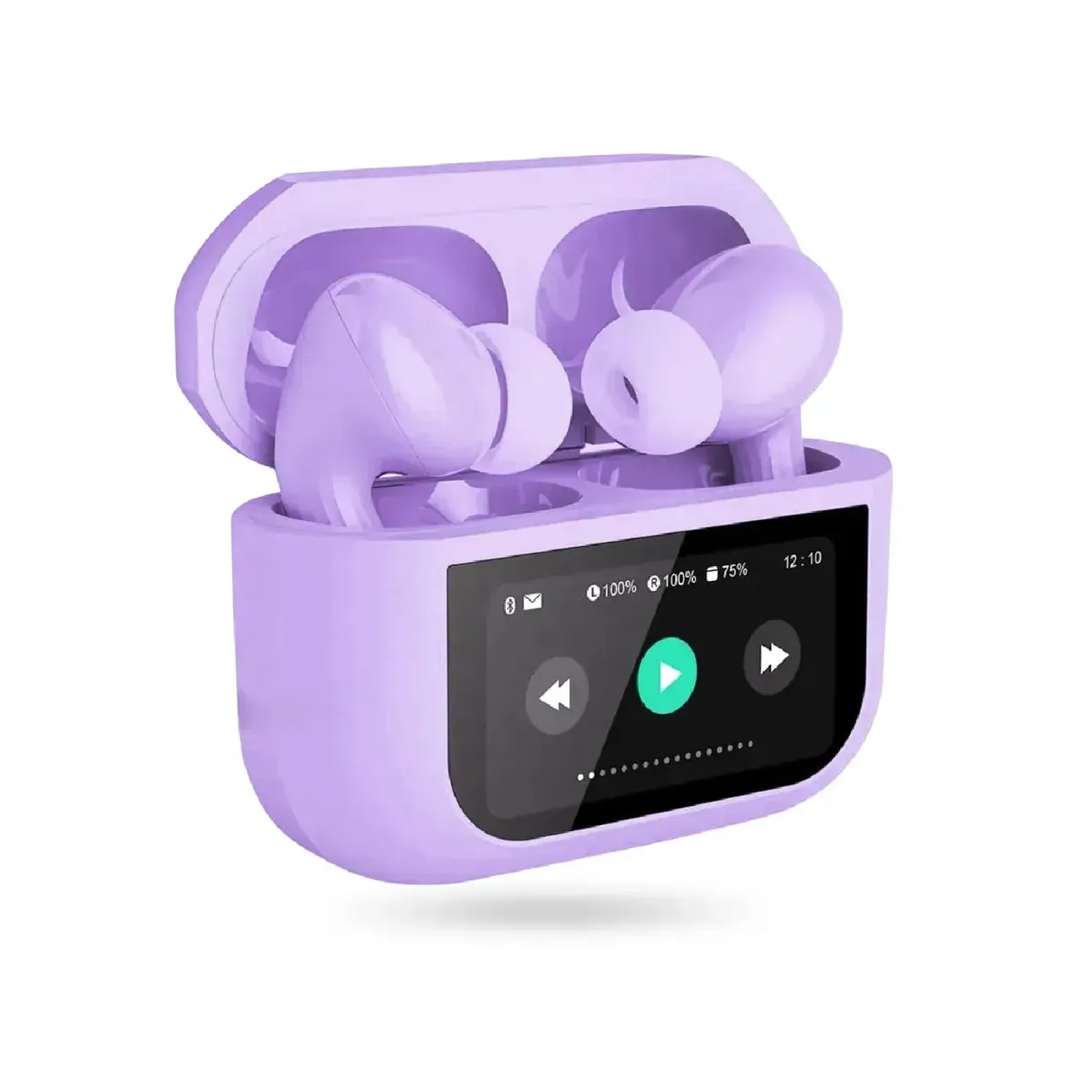 Audífonos In-ear G-tide Future Pod Pantalla Táctil Full Led Anc Lila img #1