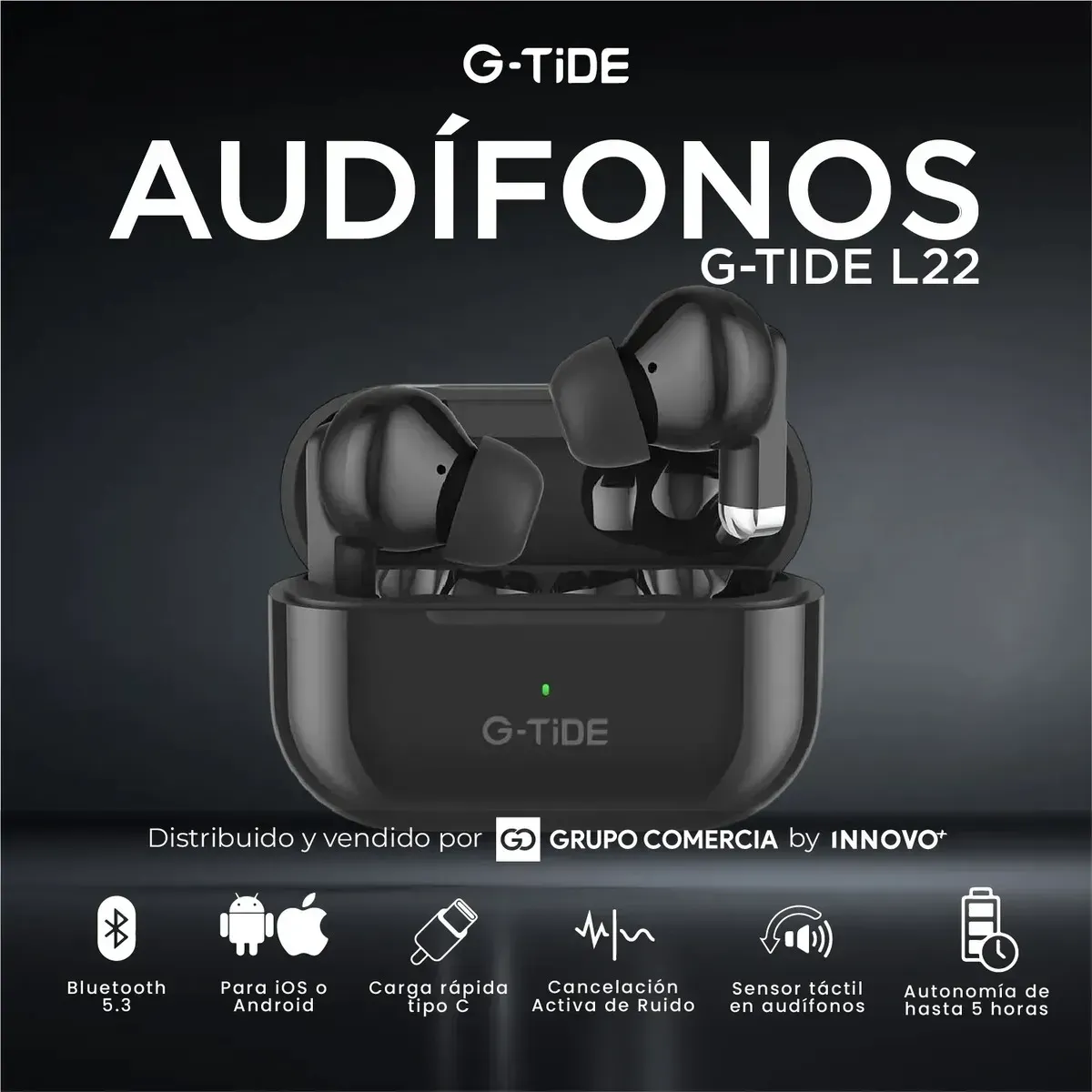 Audífonos Bluetooth G-tide L22 Pro: Sonido Hi-fi img #2