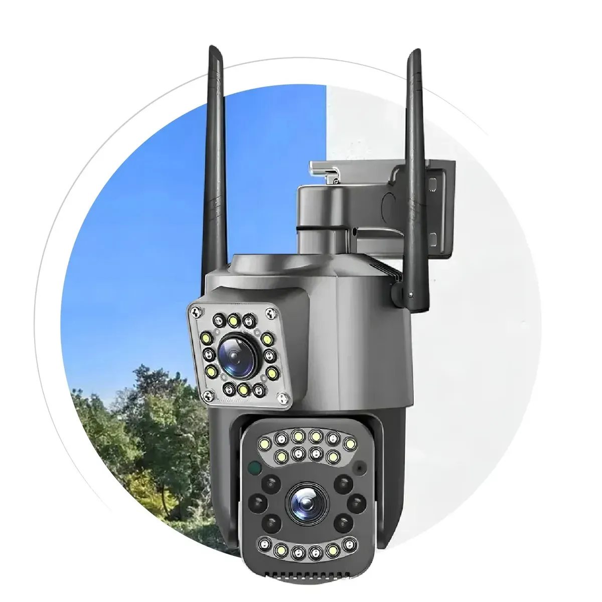 Cámara De Seguridad Wifi 360° Doble Lente V380 Pro Vigilancia Dual 4k img #4