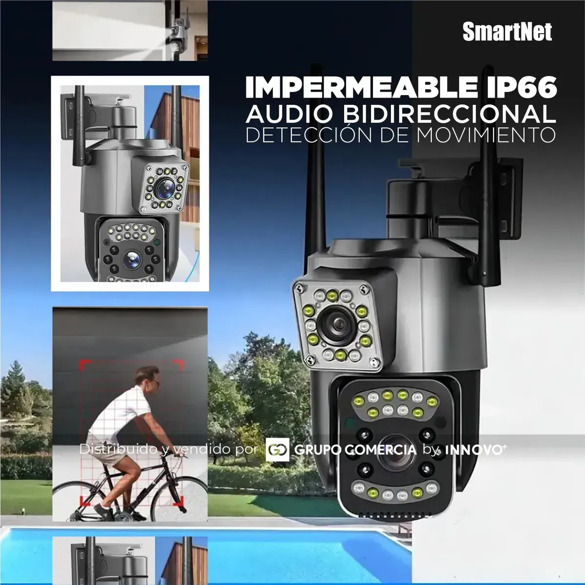Cámara De Seguridad Wifi 360° Doble Lente V380 Pro Vigilancia Dual 4k img #2