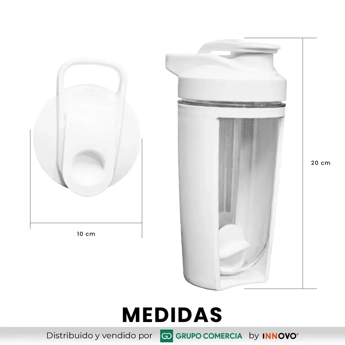 Vaso Shaker Pro Mezclador De Proteína 500ml Fit Con Agitador Pro img #7