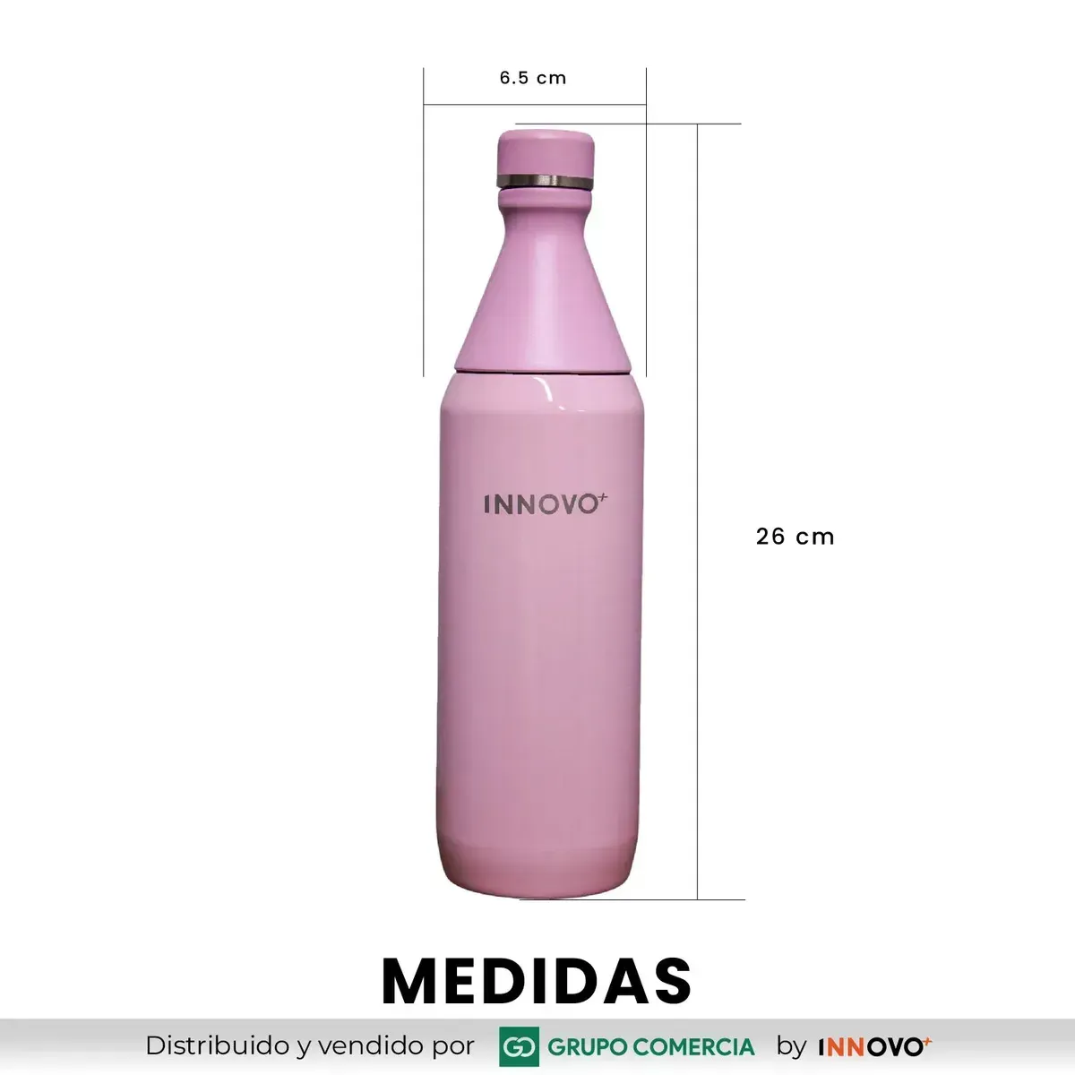 Termo Botella Acero Inoxidable Innovo 20 Oz Doble Capa Frío Rosa Lil img #8