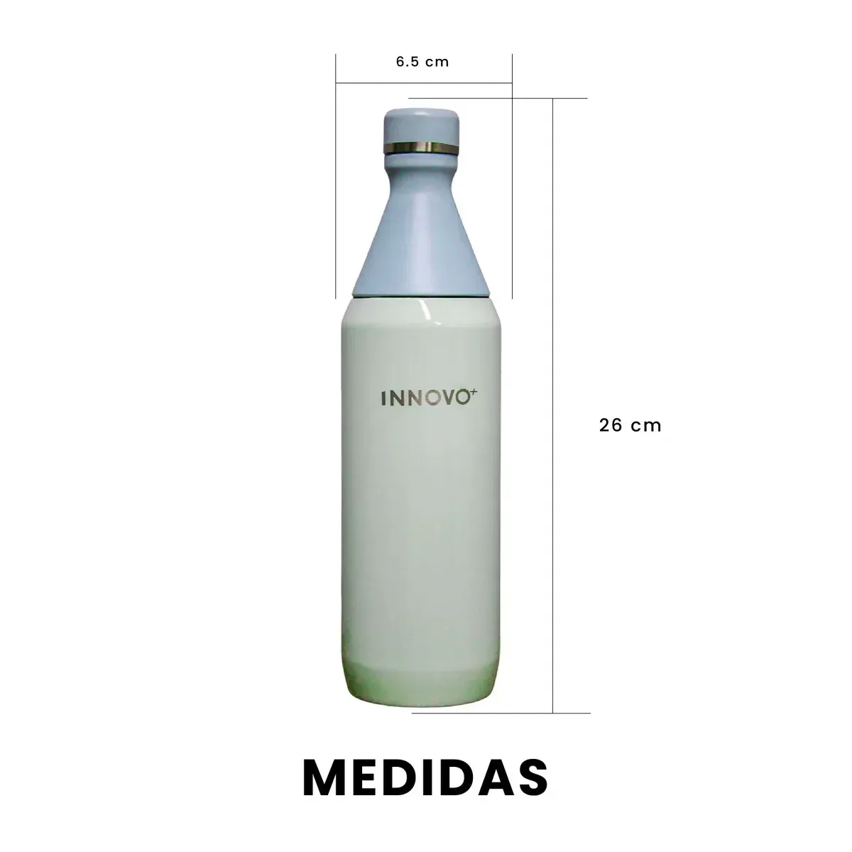 Termo Botella Innovo+ 590ml Acero Inoxidable Premium - 12h Frío/calor Verde img #6