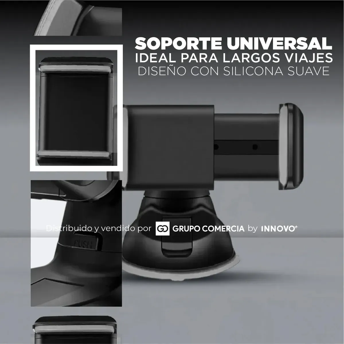 Soporte Carro Celular Auto Succión Nano Silicona 360° Ultra Estable img #4